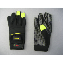 Micro Fiber PVC Dots Palm Mechanic Glove-7217